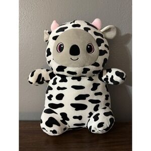Toy Box Cow Plush Stuffed Animal Black White Spots Pink Horns Kids Toy